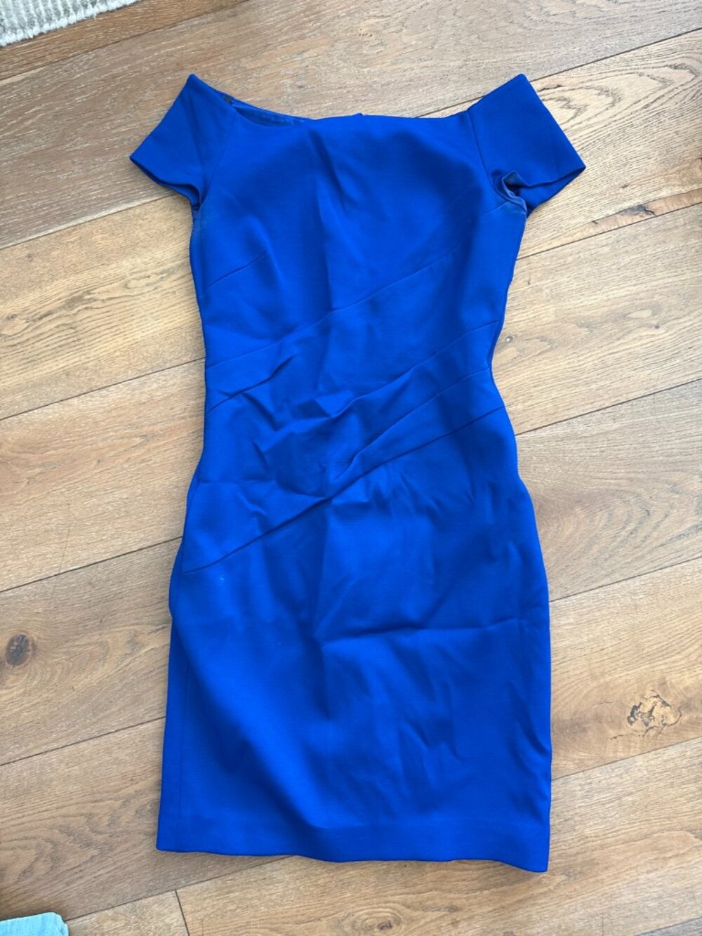 Karen Millen Royal Blue Sheath Dress Cap Sleeve Size 6